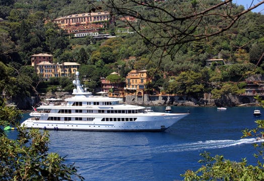 A Superyacht in Portofino, Italy