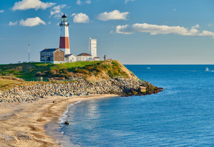 The Montauk Lighthouse and Beach in The Hamptons