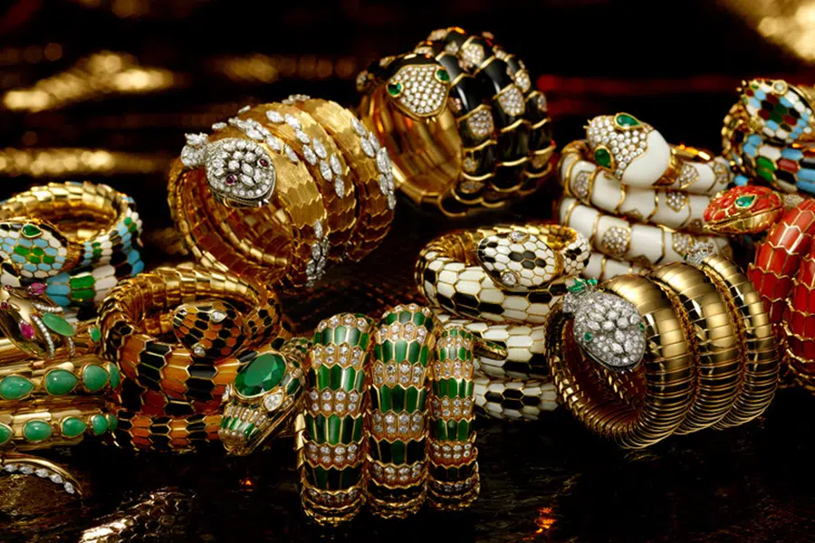 A stunning collection of Bulgari Serpenti secret watches