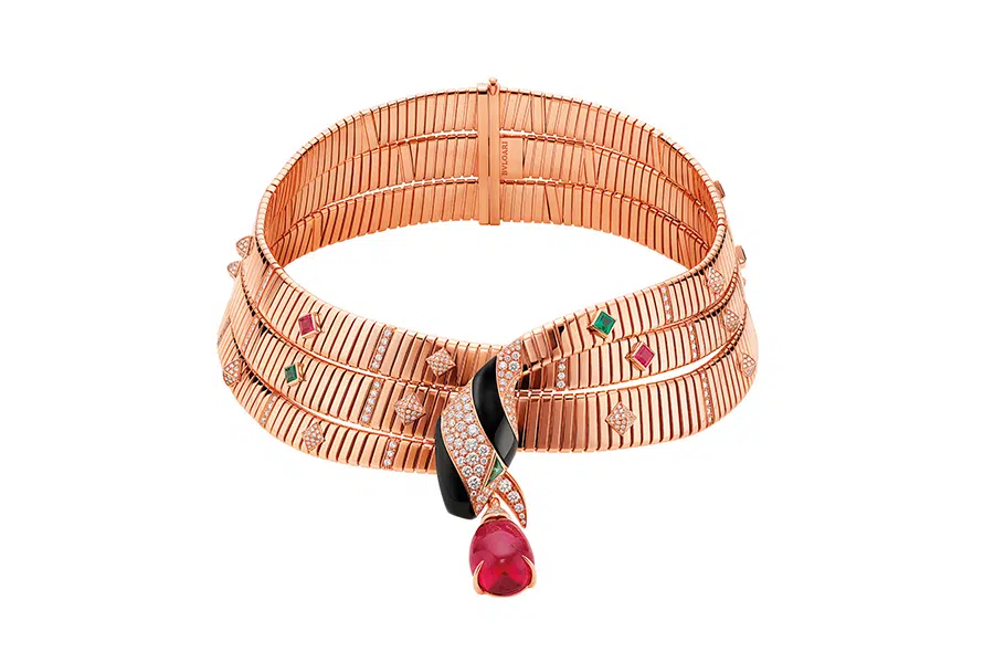 The Tubogas motif is one of Bulgari's most iconic designs