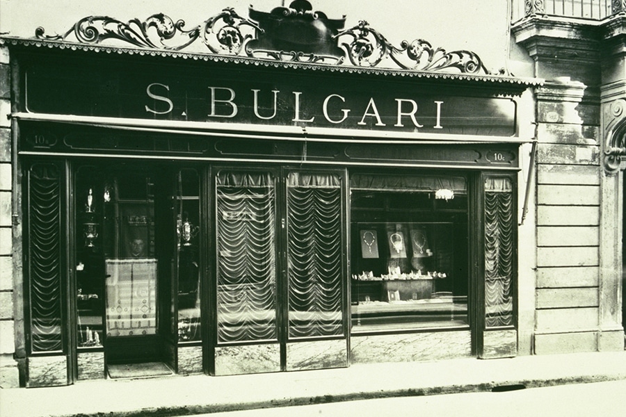 The historic Bulgari boutique in Rome
