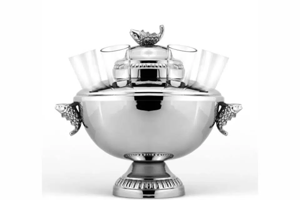 Marky's Silver Plated Caviar and Vodka Server