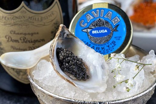 Beluga caviar is a decadent oyster topping