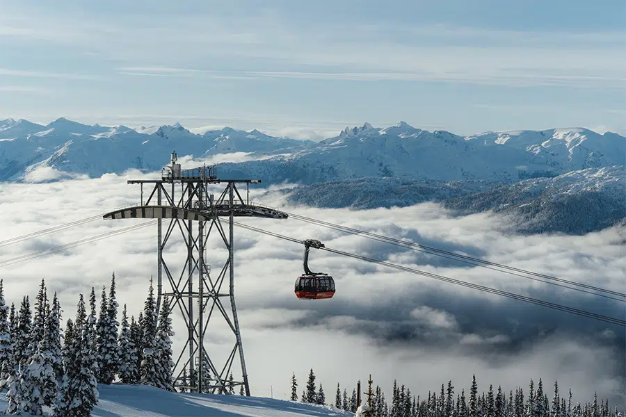 The Peak 2 Peak Gondola offers stunning views on clear days
