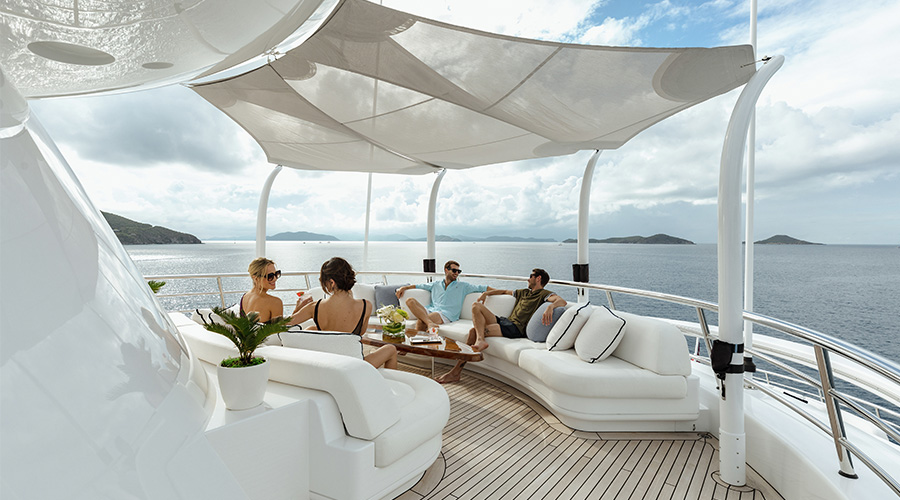 yacht sun lounging area yacht sun lounging area