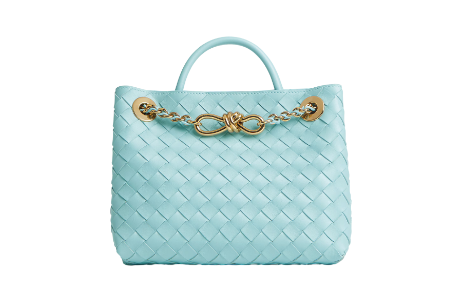 Bottega Veneta Andiamo handbag A light blue woven Bottega Veneta Andiamo handbag
